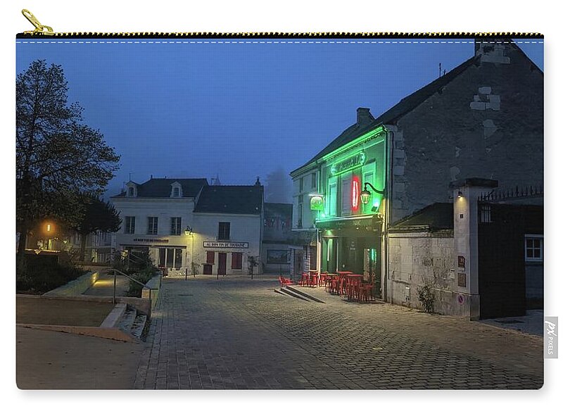 Early Morning at a typical French cafe - Zip Pouch