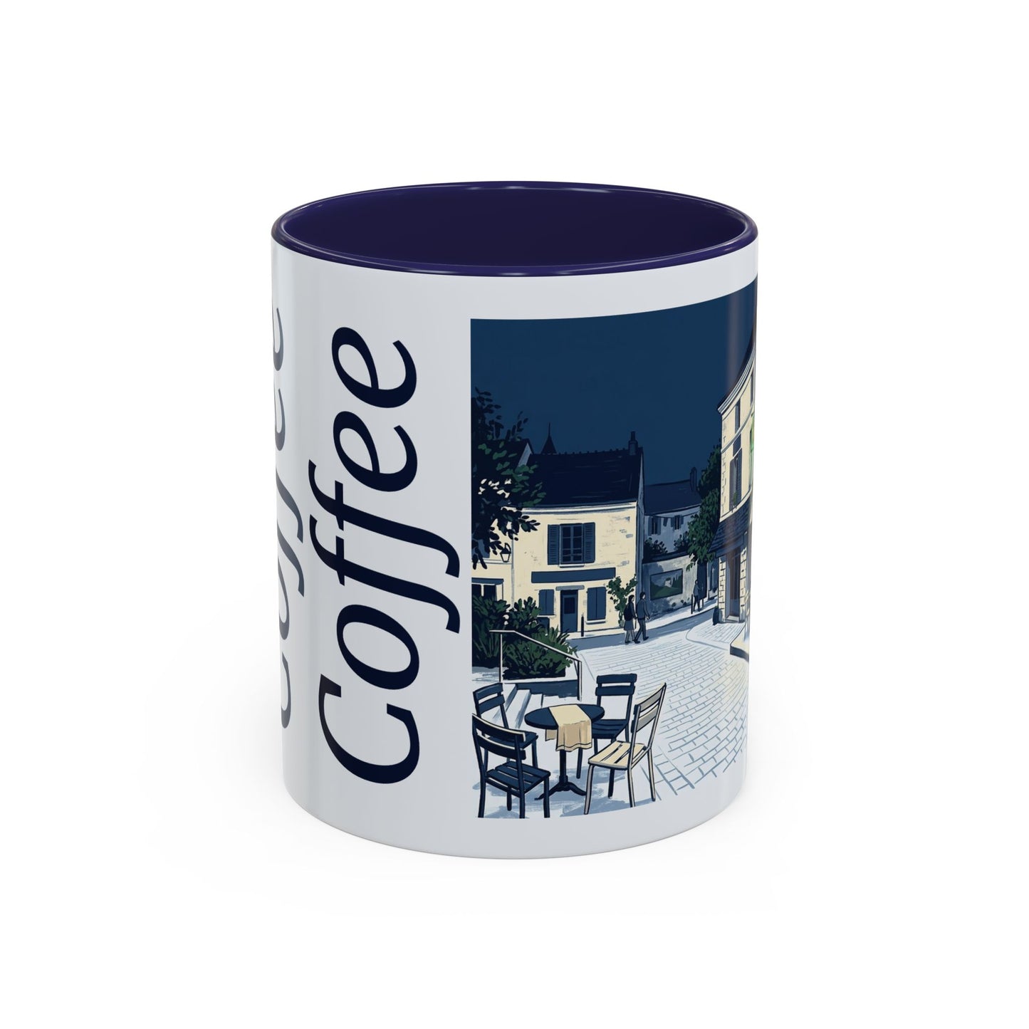 Memories of France Accent Coffee Mug | French Cafe Illustration, 11oz 15oz