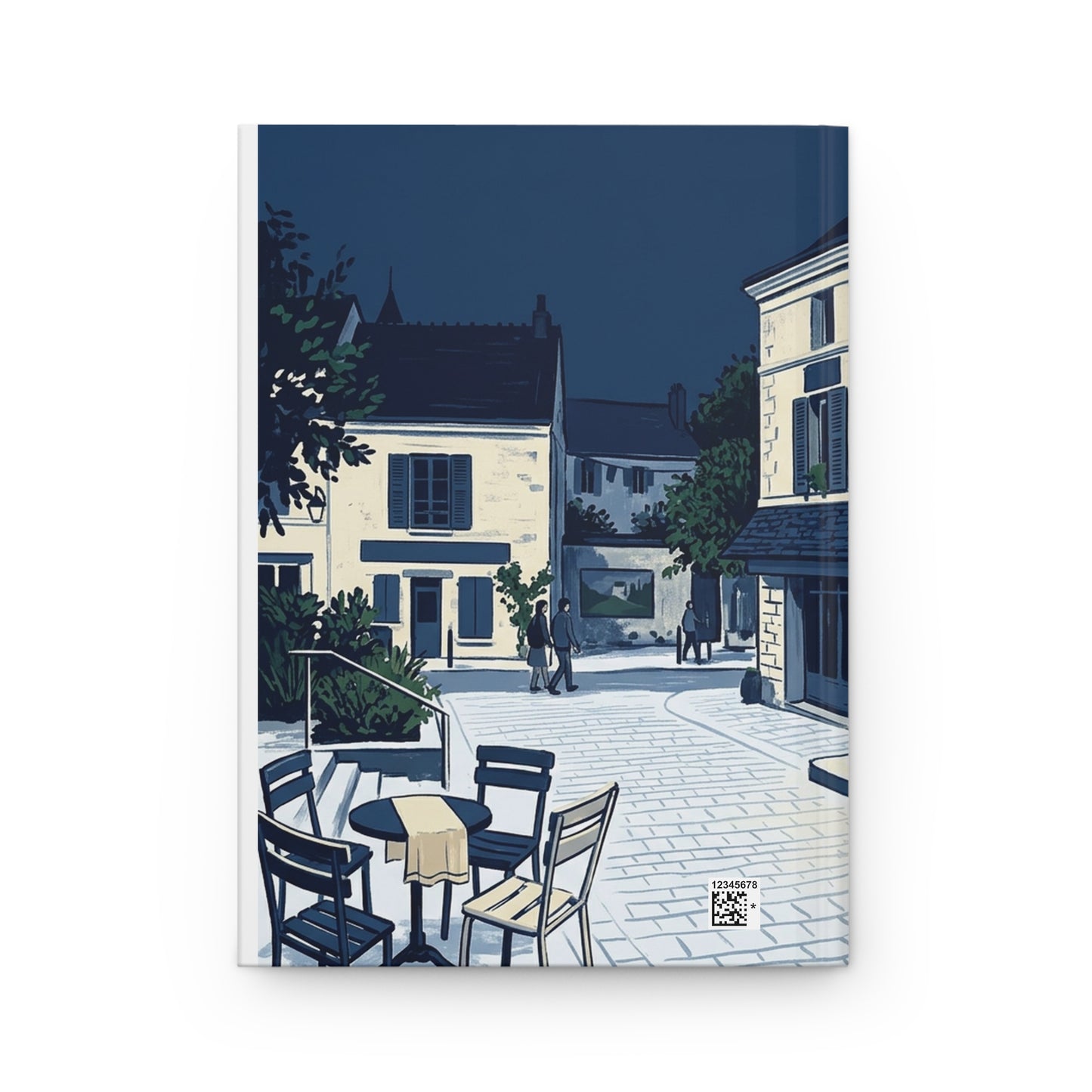 Memories of France Hardcover Journal | Paris Cafe Illustration
