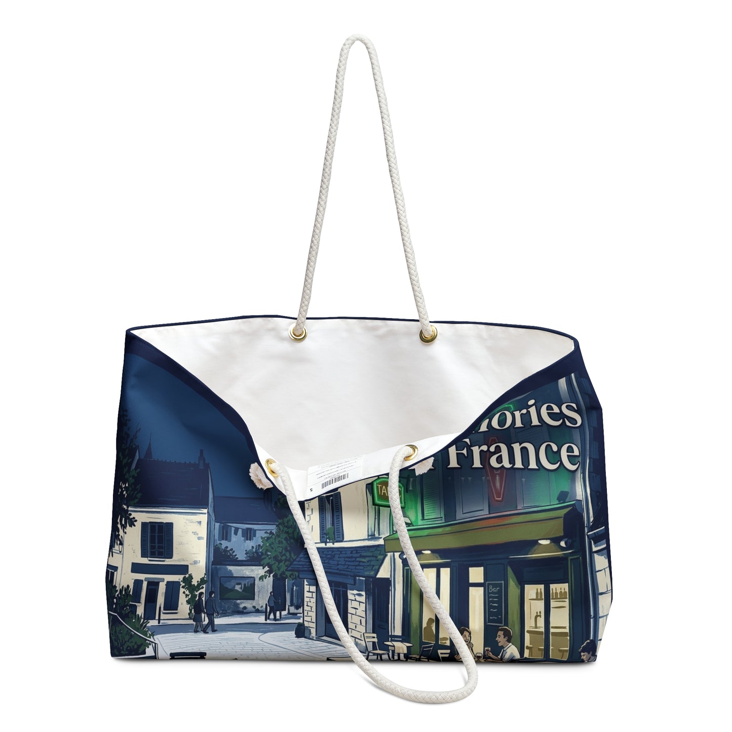 Memories of France Weekender Bag | Vintage French Street Illustration