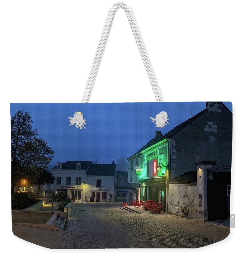 Early Morning at a typical French cafe - Weekender Tote Bag